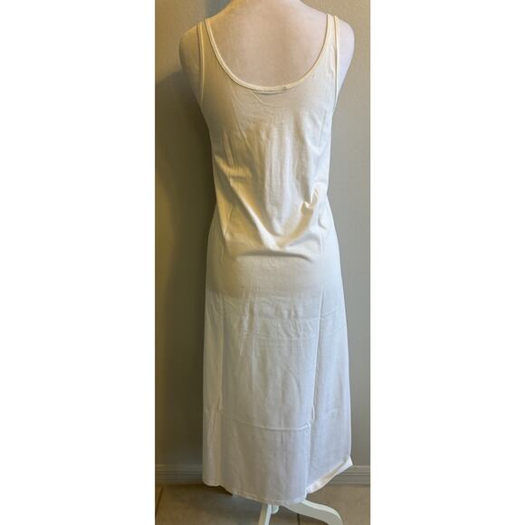 VTG 80's Ralph Lauren White Cotton Nightgown Slip Maxi Dress Long Pjs Crest Logo - Picture 6 of 11